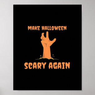 Poster Fazer o Halloween Assustar Novamente Zombie Trumpk