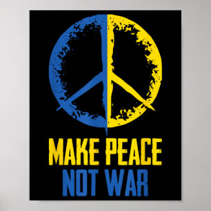 Poster Fazer Paz Não Guerra à Ucrânia Roupa de bandeira u