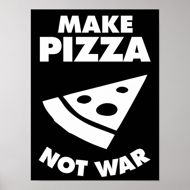 Poster Fazer Pizza Não Guerra (Frente)