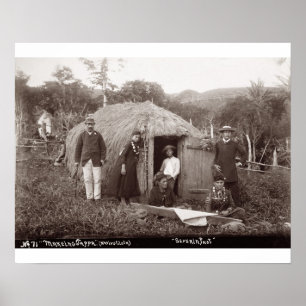 Pôster Fazer Tappa, um pano nativo, c.1875 (foto do