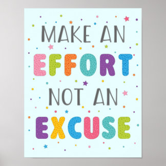 Poster Fazer Um Esforço Não É Uma Mindset De Crescimento