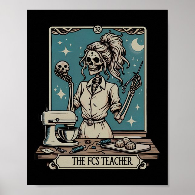 Poster Fcs Professora Skeleton Halloween Family E Consumi (Frente)