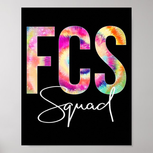 Poster Fcs Squad Tie Dye Back To School Women Appreciatio (Frente)