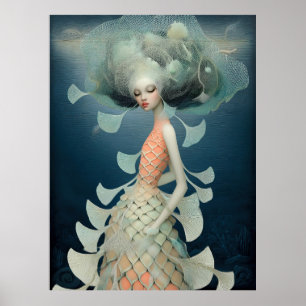 Poster *~* FD2 12 Deusa da Água Fantasia Mar Sereia