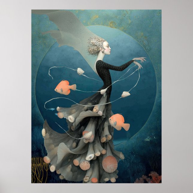 Poster *~* FD2 15  Water Goddess Fantasy Sea Mermaid  (Frente)