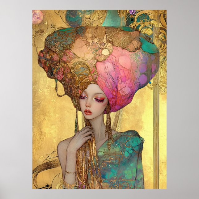 Poster *~* FD2 28 Ornate Nouveau Fantasy Ethereal Woman  (Frente)