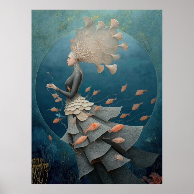 Poster *~* FD2 7  Water Goddess Fantasy Sea Mermaid  (Frente)