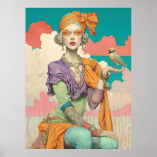 Poster FD2 Bohemian Boho Summer Glam Bird 41