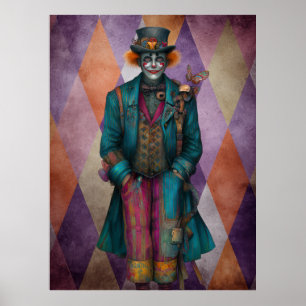 Poster FD2 Circus Clowe Art Vintage Retro Carnival Art 7