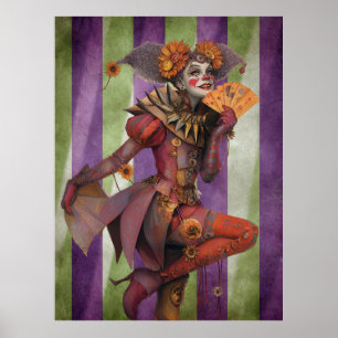 Poster FD2 Circus Clown Art 24 Vintage Retro Carnival