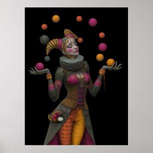 Poster FD2 Circus Clown Art 26 Vintage Retro Carnival