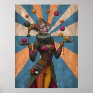 Poster FD2 Circus Clown Art Vintage Retro Carnaval 26