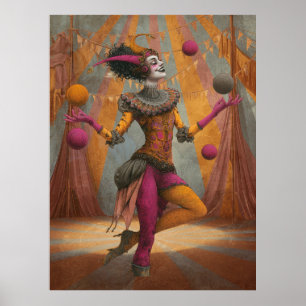 Poster FD2 Circus Clown Art Vintage Retro Carnaval 27