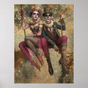 Poster FD2 Circus Clown Art Vintage Retro Carnaval 30