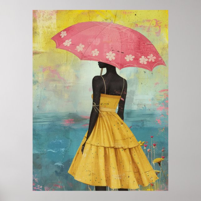 Poster *~* FD2 Deusas Negras Tropicais Vibrantes Ho 7 (Frente)