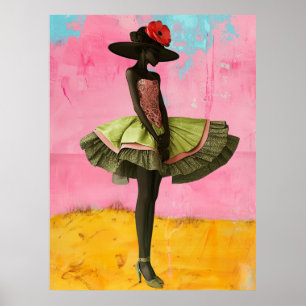 Poster *~* FD2 Deusas Negras Tropicais Vibrantes que Oste