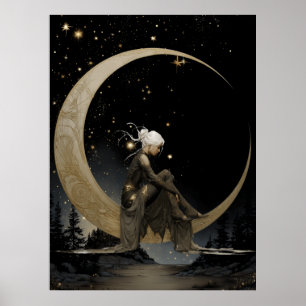 Pôster FD2 Enchanted 4 Crescent Moon Goddess