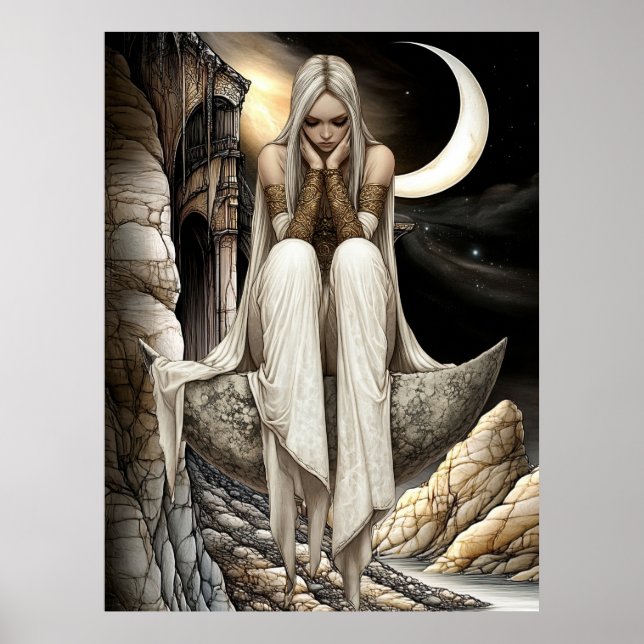Poster FD2 Enchanted Crescent Moon Goddess 32 (Frente)