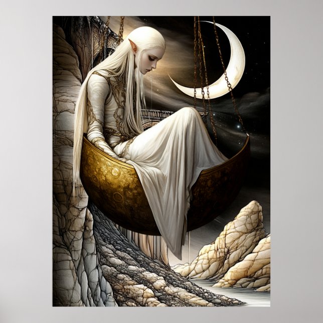 Poster FD2 Enchanted Crescent Moon Goddess 35 (Frente)