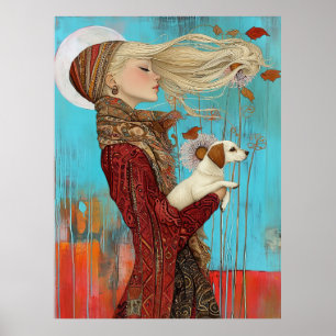 Poster *~* FD2 Meninas Bonito de outono caem retrô 16