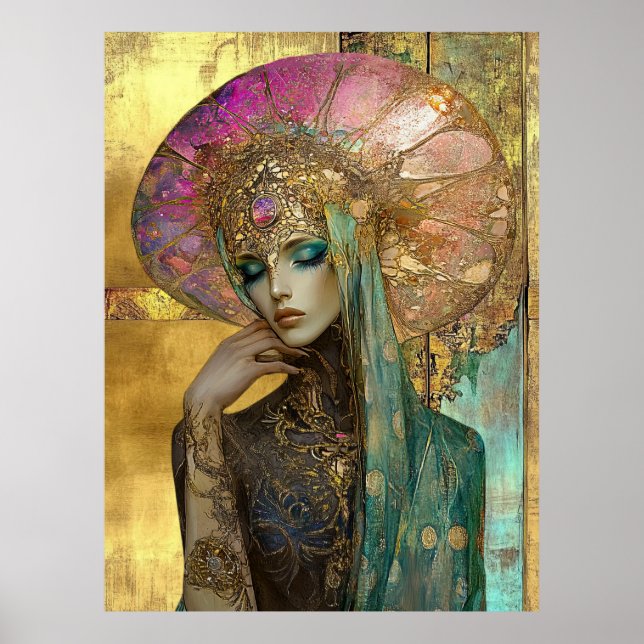Poster *~* FD2 Ornate Nouveau Fantasy Ethereal Woman  13 (Frente)