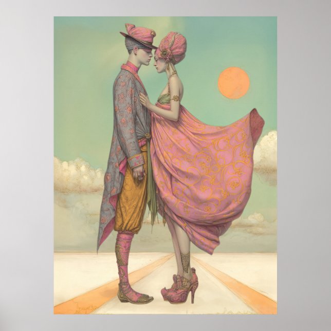 Poster *~* FD2 Retro Love Romantic Boho Casal 21 (Frente)