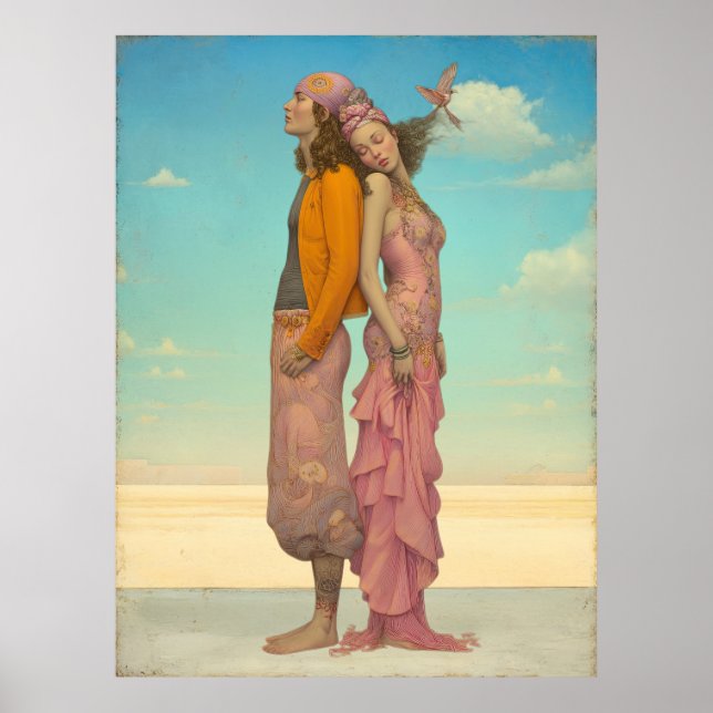 Poster *~* FD2 Retro Love Romantic Boho Casal 22 (Frente)