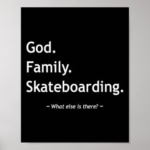Poster Fé Cristã Cristianismo Skater Deus Família Ska