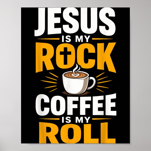 Poster Fé Cristã Jesus Café Manhã Oração (Frente)