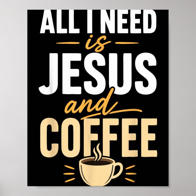Poster Fé Cristã Jesus Café Manhã Oração (Frente)