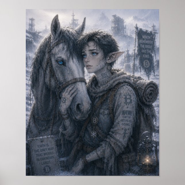 Poster Fé / Cuidador de Cavalos / Fronteira Norte (Frente)