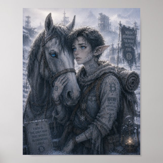 Poster Fé / Cuidador de Cavalos / Fronteira Norte (Frente)