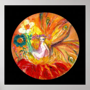 Poster FÉ DAS FLORES, Fantasia Negra Vermelha