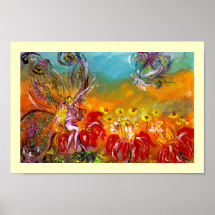 POSTER FÉ DAS FLORES VERMELHAS