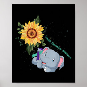 Poster Fé do Elefante Esperança Luta Amor Prevenção do Su