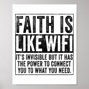 Poster Fé É Como Deus Wifi Jesus Cristão Religioso F