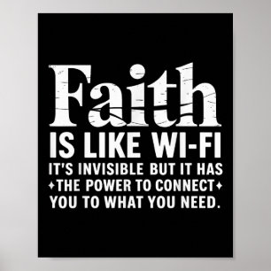 Poster Fé É Como Wifi Deus, Jesus Religioso Cristão