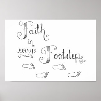 Pôster Fé em cada passo