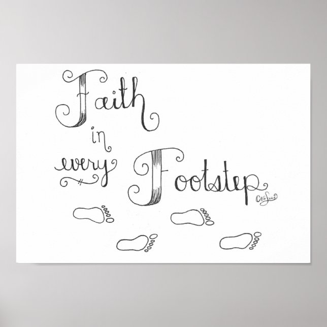 Pôster Fé em cada passo (Frente)