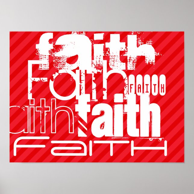 Pôster Fé; Escarlate Red Stripes (Frente)