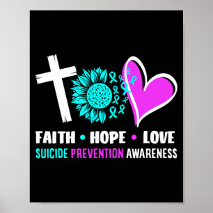 Poster Fé Esperança Amor Apoio Prevenção Conscientização