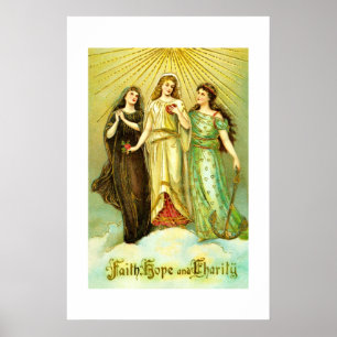 Poster Fé, esperança e caridade