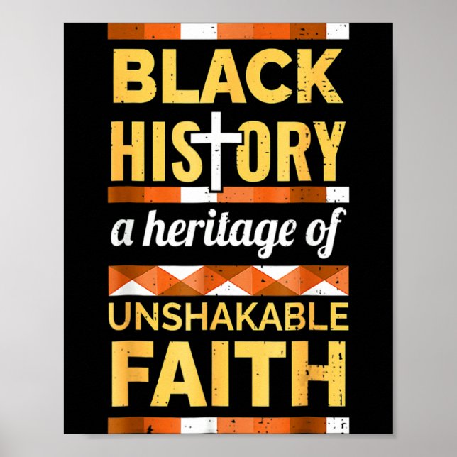 Poster Fé Inabalável Mês da História Negra Blm Melanina (Frente)