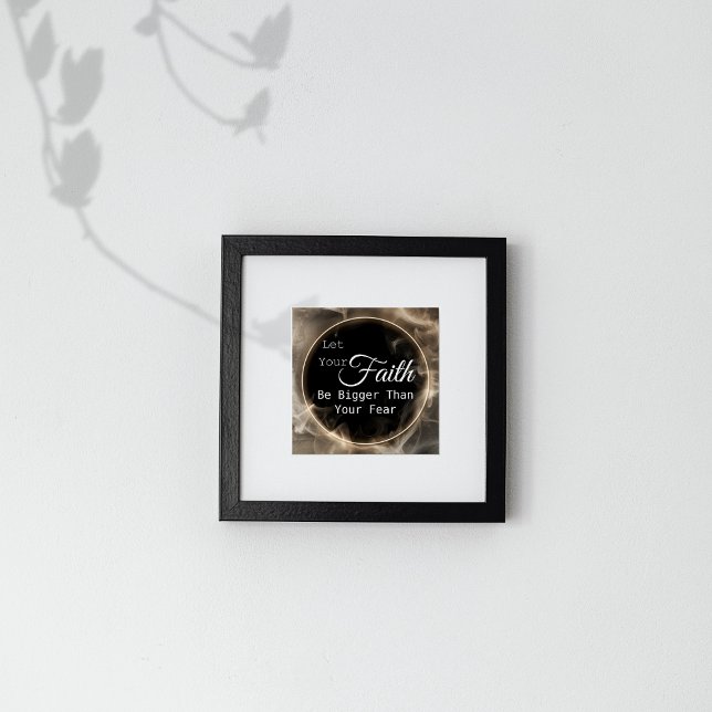 Poster Fé maior que o medo motivacional (Criador carregado)