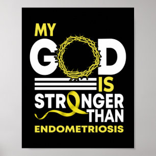 Poster Fé Meu Deus É Mais Forte Que Endometriose
