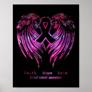 Poster Fé Rosa Esperança Adorando Asas Adorando Consciênc