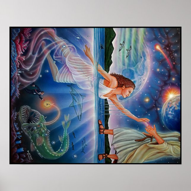 Pôster Fé sobre a pintura do medo (Frente)