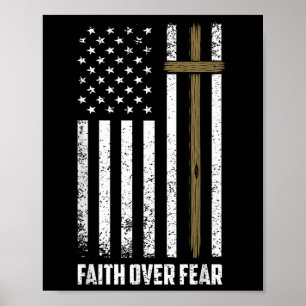 Poster Fé Sobre o Medo Jesus Cruz Cristã Deus Fé Nós