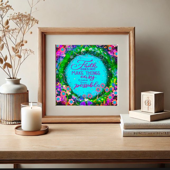 Poster Fé Torna As Coisas Possíveis Inspirividade De Cita (Criador carregado)