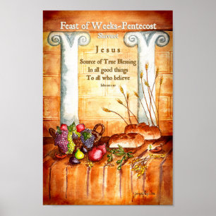 Poster Feast of Weeks - Pentecost Shavuot Inspirational